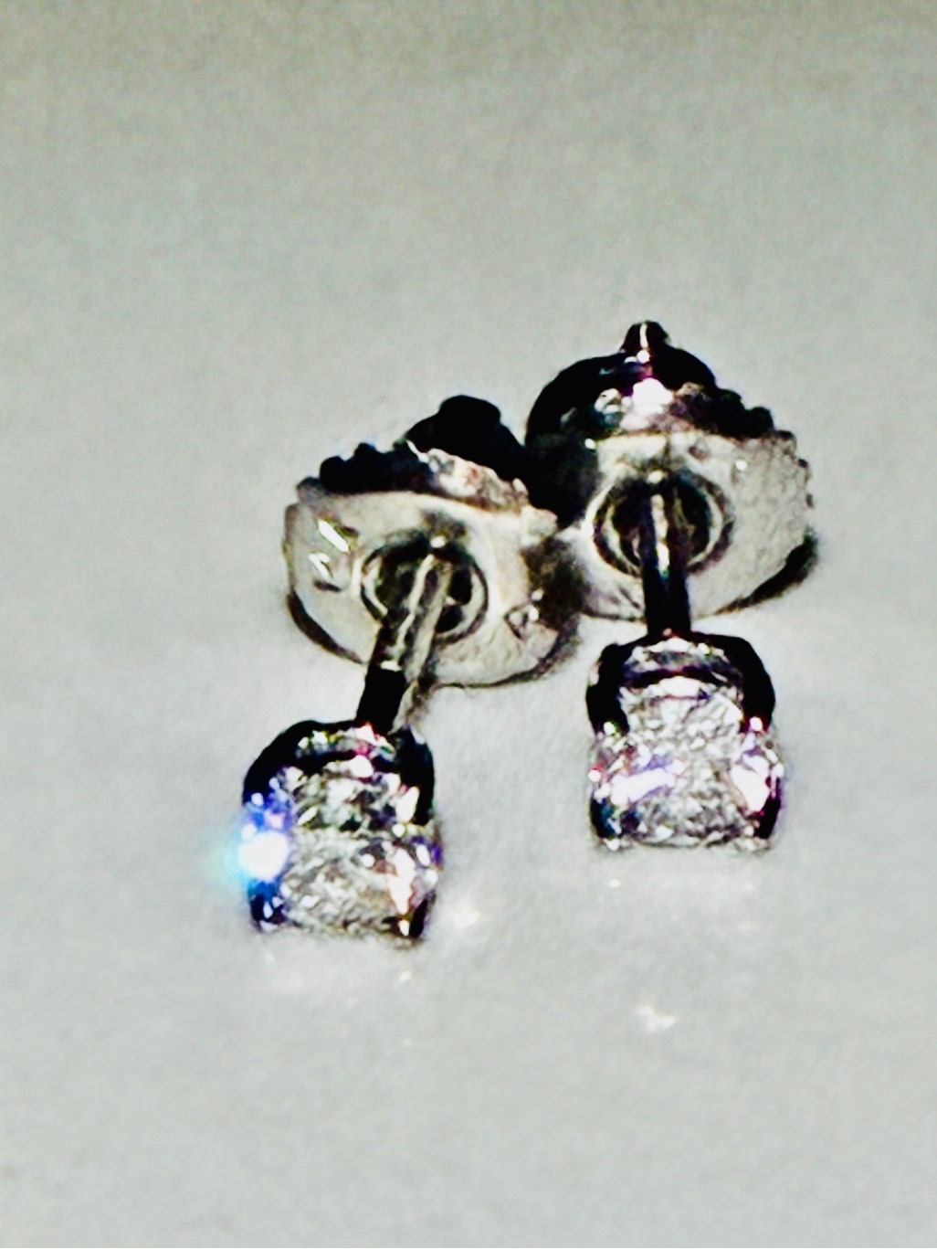 Classic White Diamond-Style Stud Earrings - Women Jewelry